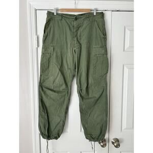 Vintage Vietnam Cotton Poplin Cargo Pants Size Medium Regular 3rd Pattern 35x29